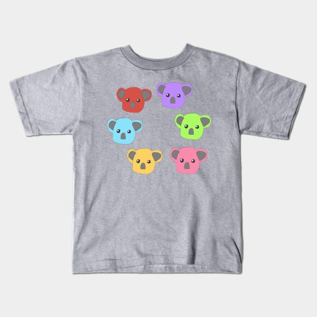 Multicoloured Koalas Kids T-Shirt by cherubi19